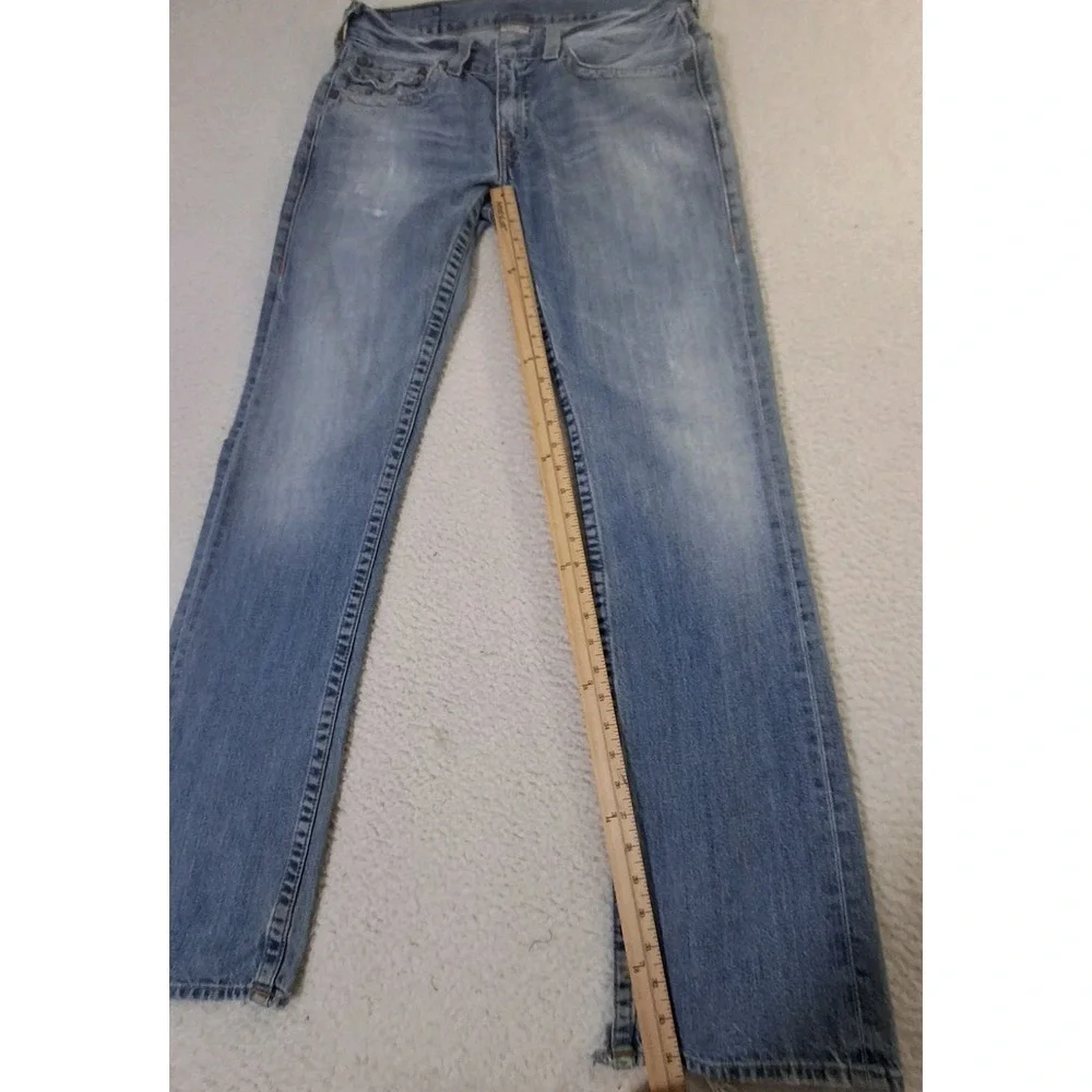 True Religion Jeans Men's 33* (34x34) Ricky Relaxed Straight Distressed Made USA